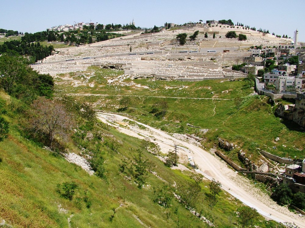 Восточный склон Города Давида и ущелье Кидрон