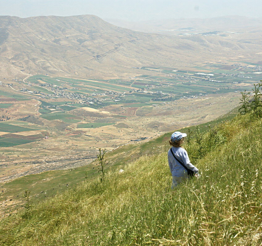 Ущелье Тирца, вид со склона горы Кабир на Дорогу Праотцев