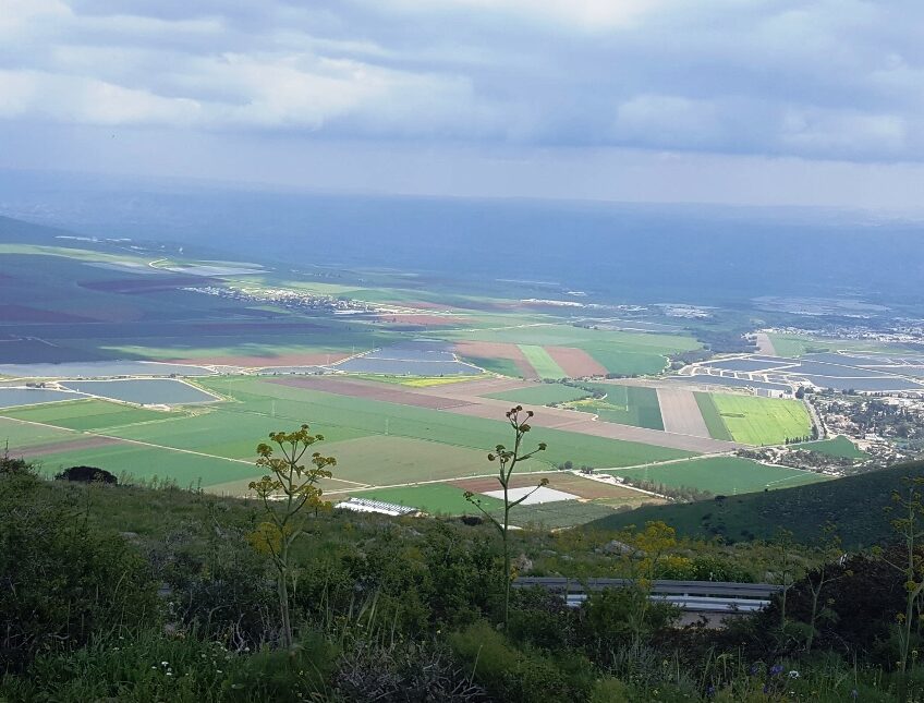 Вид на долину Хароду и Бейт Шеан с горы Гильбоа