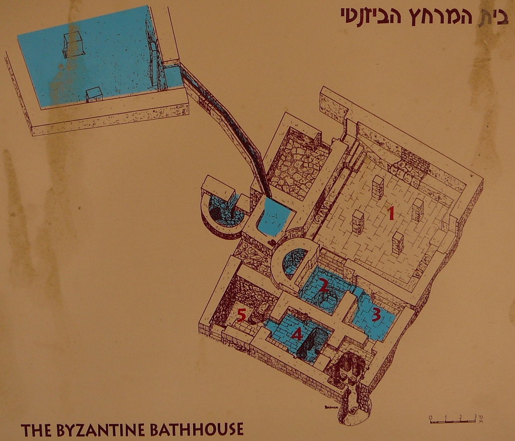 Эскиз набатейской бани периода Византии