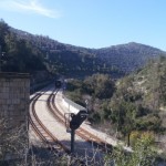 Железная дорога в ущелье Сорек в горах Иерусалима