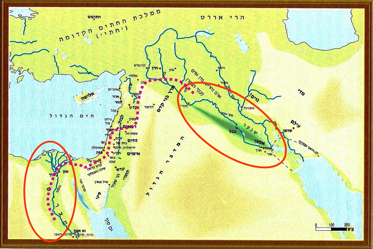 Израиль на карте древнего мира
